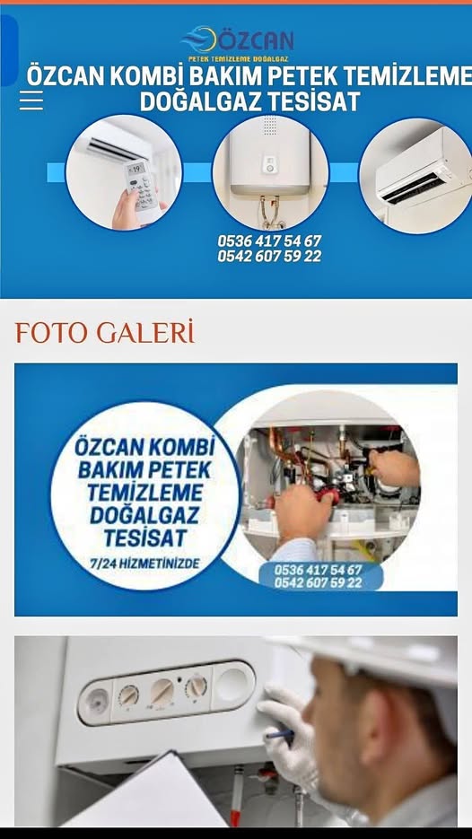 Kombi bakım, petek temizleme ve doğalgaz tesisatı çalışmaları
