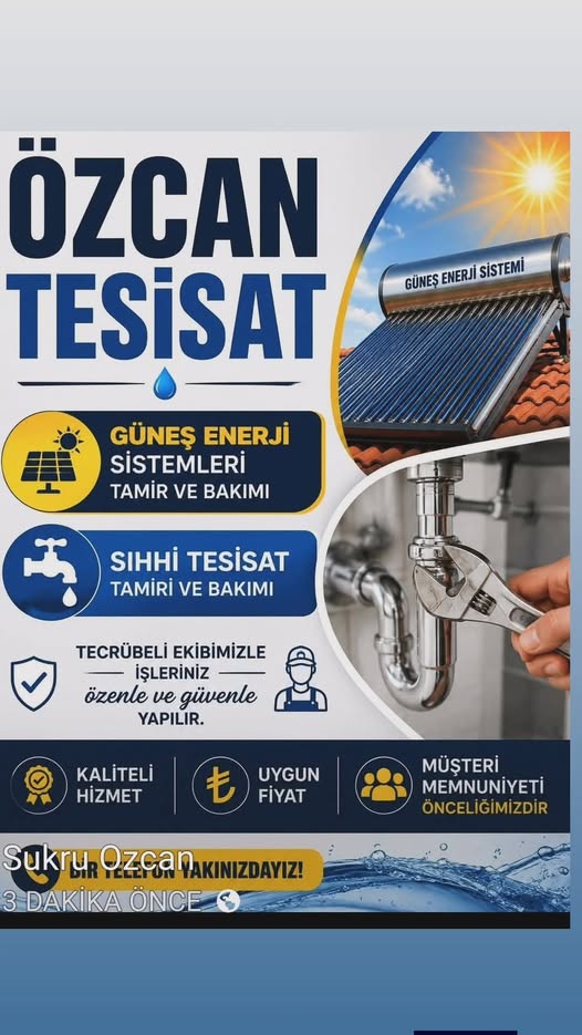 Sıhhi tesisat ve güneş enerjisi sistemleri hizmetleri