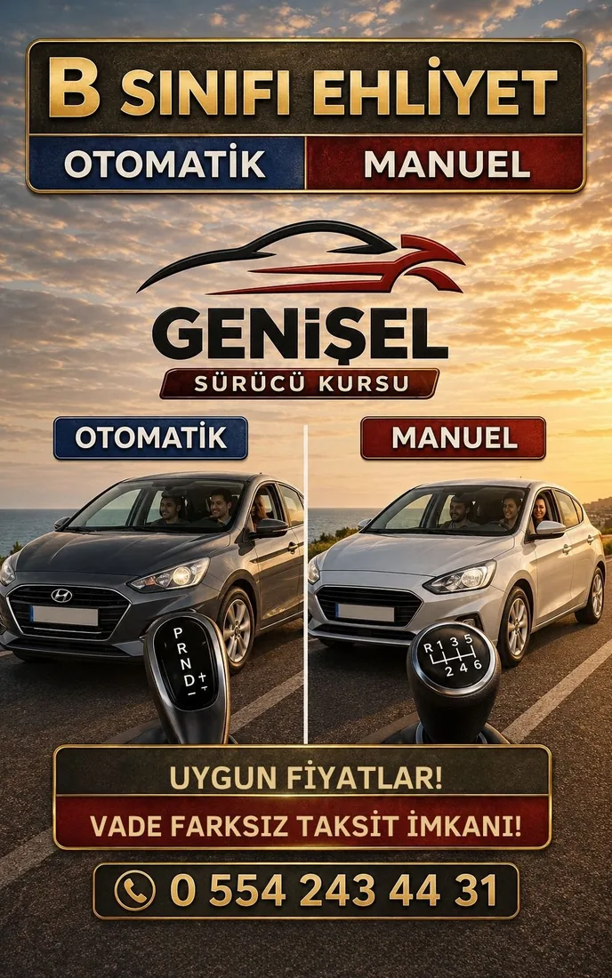 B sınıfı otomatik ve manuel ehliyet tanıtımı